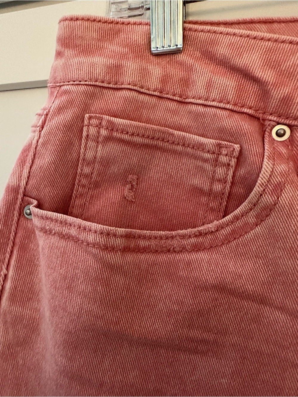Time and Tru Rose Pink High-Rise Straight Jeans - Picture 6 of 10